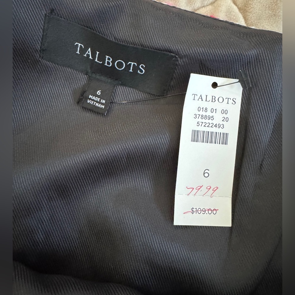 Talbots Tweed Jacket Skirt Set Pink Boucle Preppy Chic Size 6 NEW WITH TAGS - Picture 12 of 15